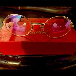 Cartier Giverny  Wooden Glasses w/ Golden Trim